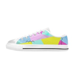 abstract style Low Top Canvas Shoes for Kid (Model 018)