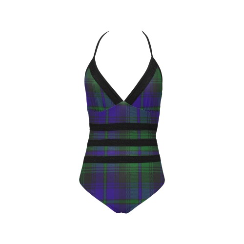 5TH. ROYAL SCOTS OF CANADA TARTAN Lace Band Embossing Swimsuit (Model S15)