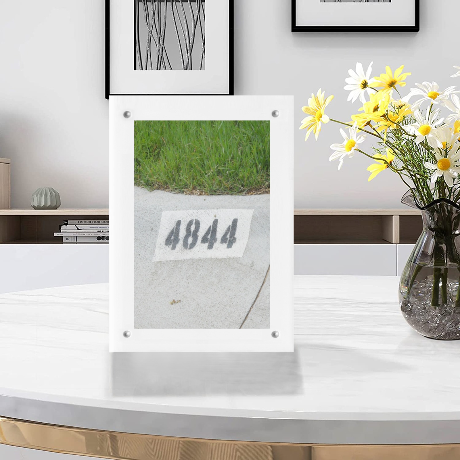 Street Number 4844 Acrylic Magnetic Photo Frame 5"x7"