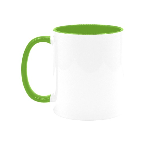 Cancer Bully (Lime Green Ribbon) Custom Inner Color Mug (11oz)