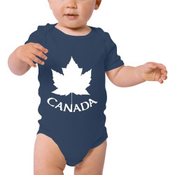 Canada Maple Leaf Souvenir Baby Powder Organic Short Sleeve One Piece (Model T28)