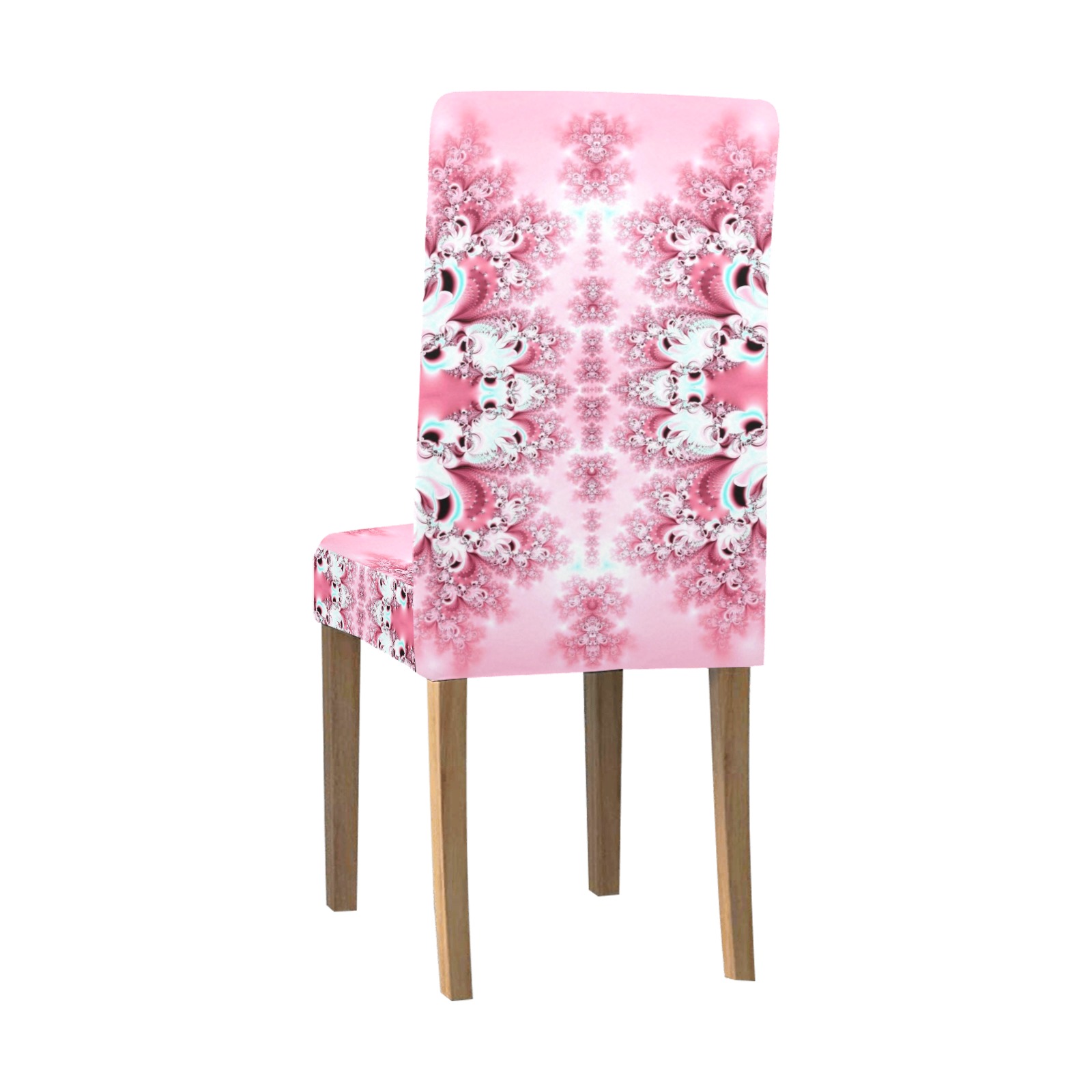 Pink Rose Garden Frost Fractal Chair Cover (Pack of 4)