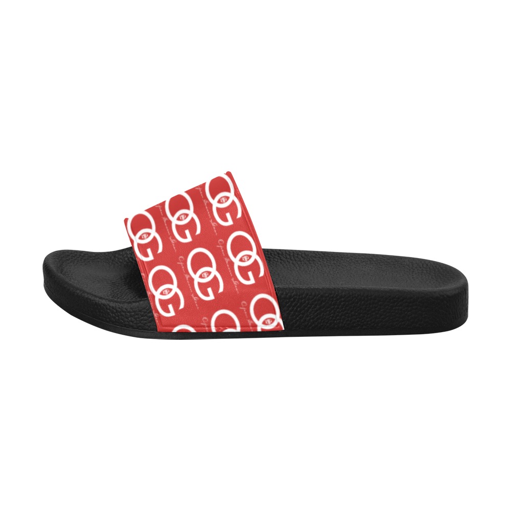 Women's Red Ruby Slide Sandals Women's Slide Sandals (Model 057)