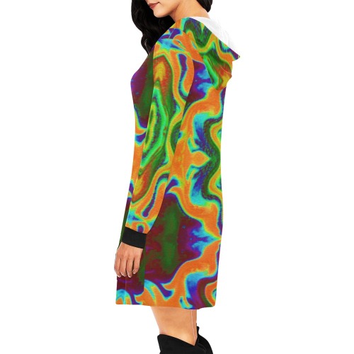 Mamba All Over Print Hoodie Mini Dress (Model H27)