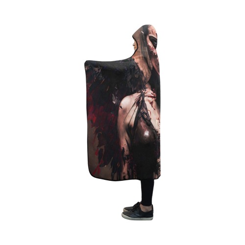 Angel of death Hooded Blanket 50''x40''