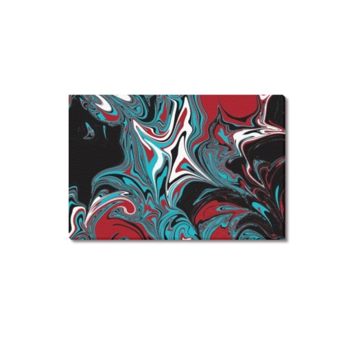Dark Wave of Colors Frame Canvas Print 18"x12"