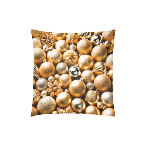 golden baubles Custom Zippered Pillow Cases 18"x18" (Two Sides)