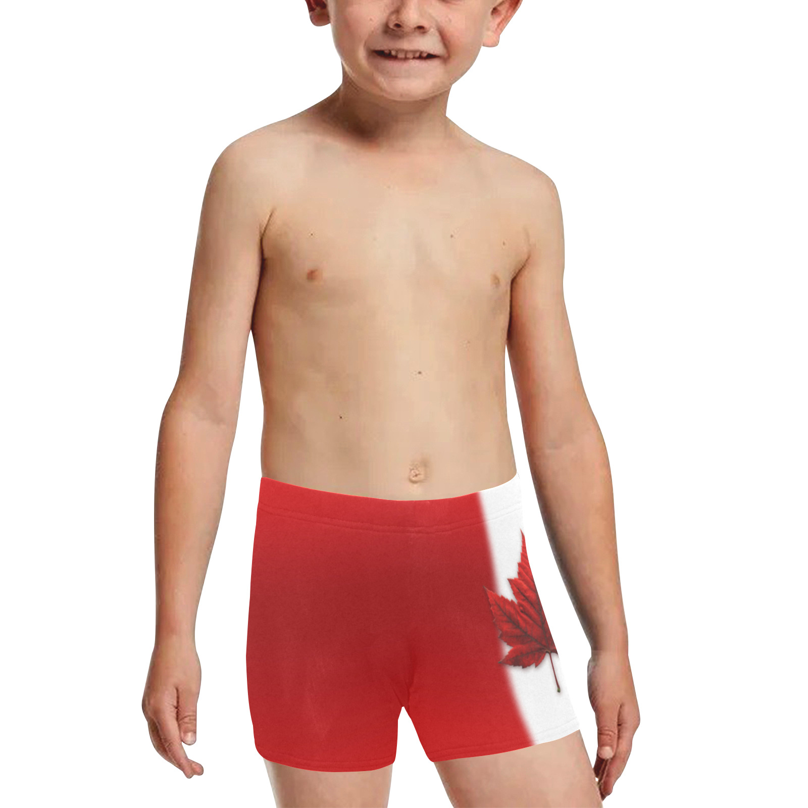 Canada Flag Little Boys' Swimming Trunks (Model L57)