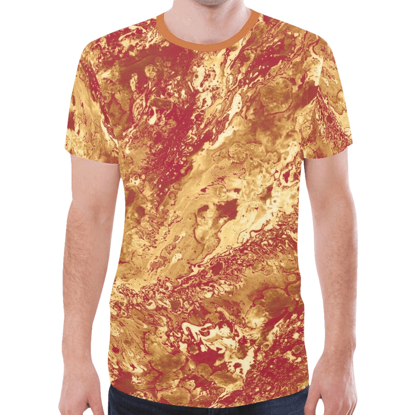 Red You New All Over Print T-shirt for Men (Model T45)