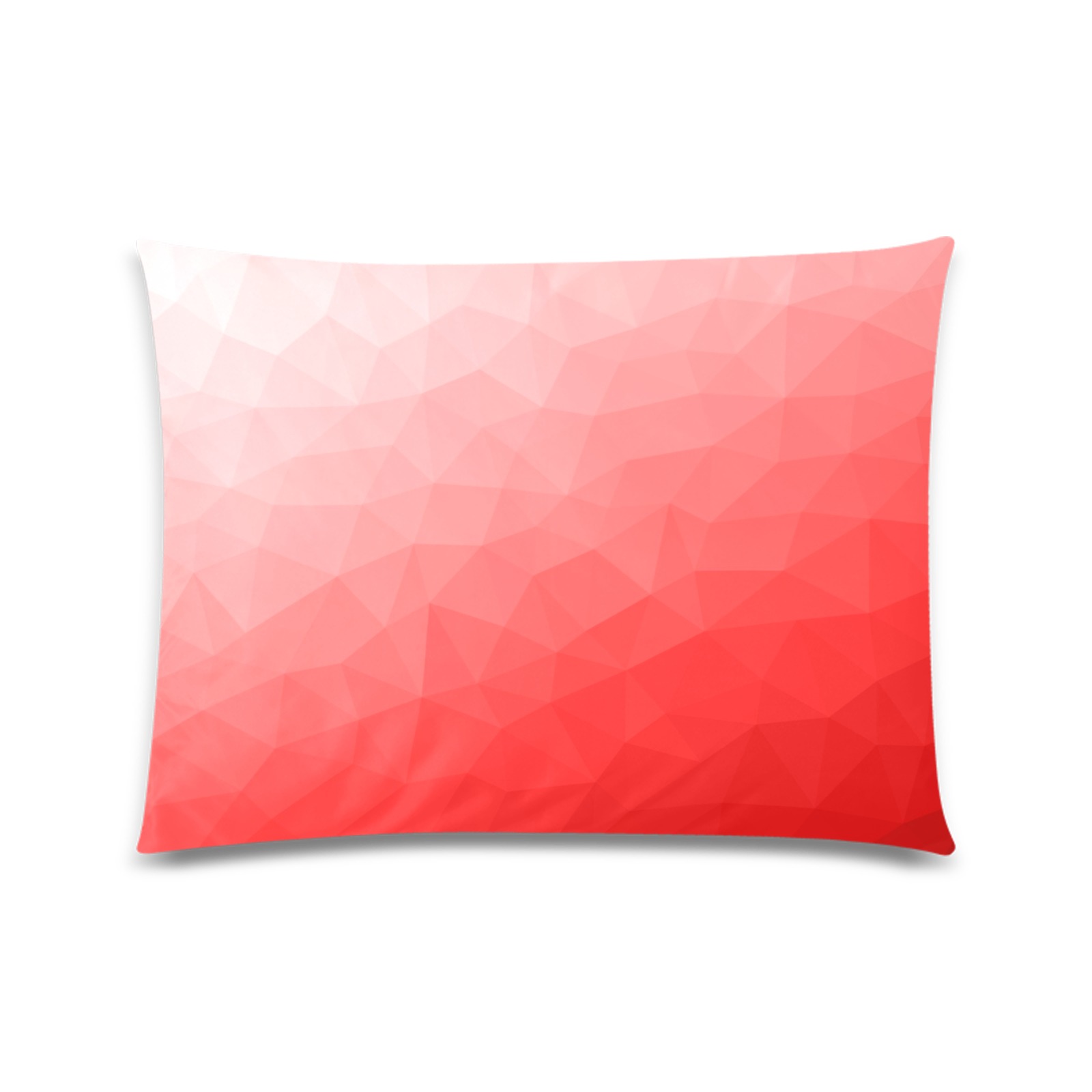 Red gradient geometric mesh pattern Custom Zippered Pillow Case 20"x26"(Twin Sides)