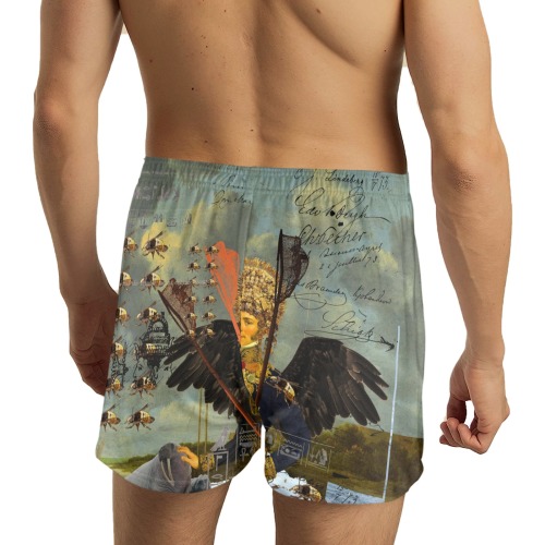 the prince all over print tee - revised 1 right foot smaller file Men's Pajama Shorts (Model L73)