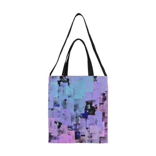 Pink Blue Black Abstract All Over Print Canvas Tote Bag/Medium (Model 1698)