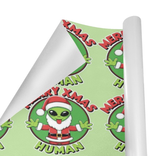 Merry Xmas Human Gift Wrapping Paper 58"x 23" (1 Roll)