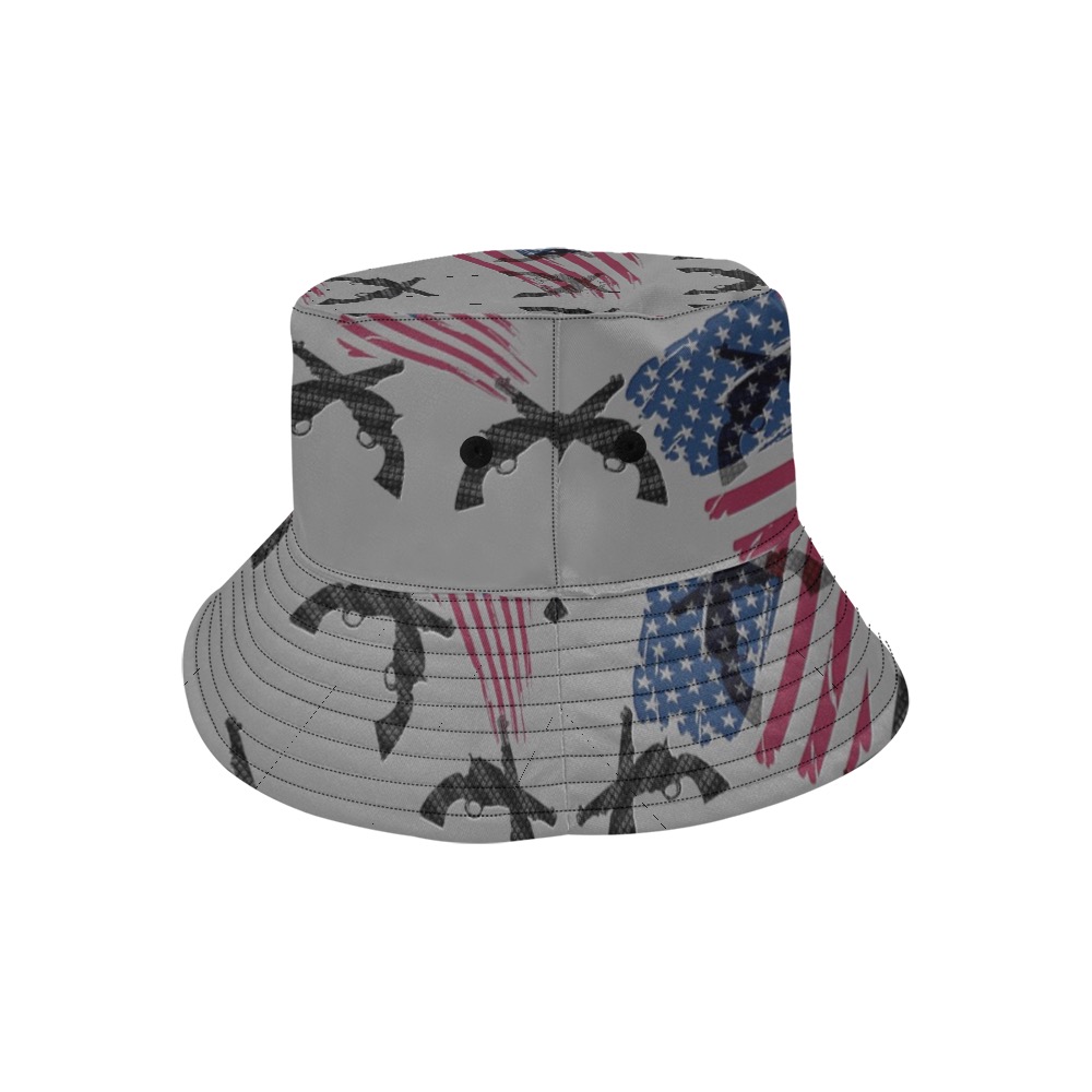 Bucket hat American theme print All Over Print Bucket Hat for Men