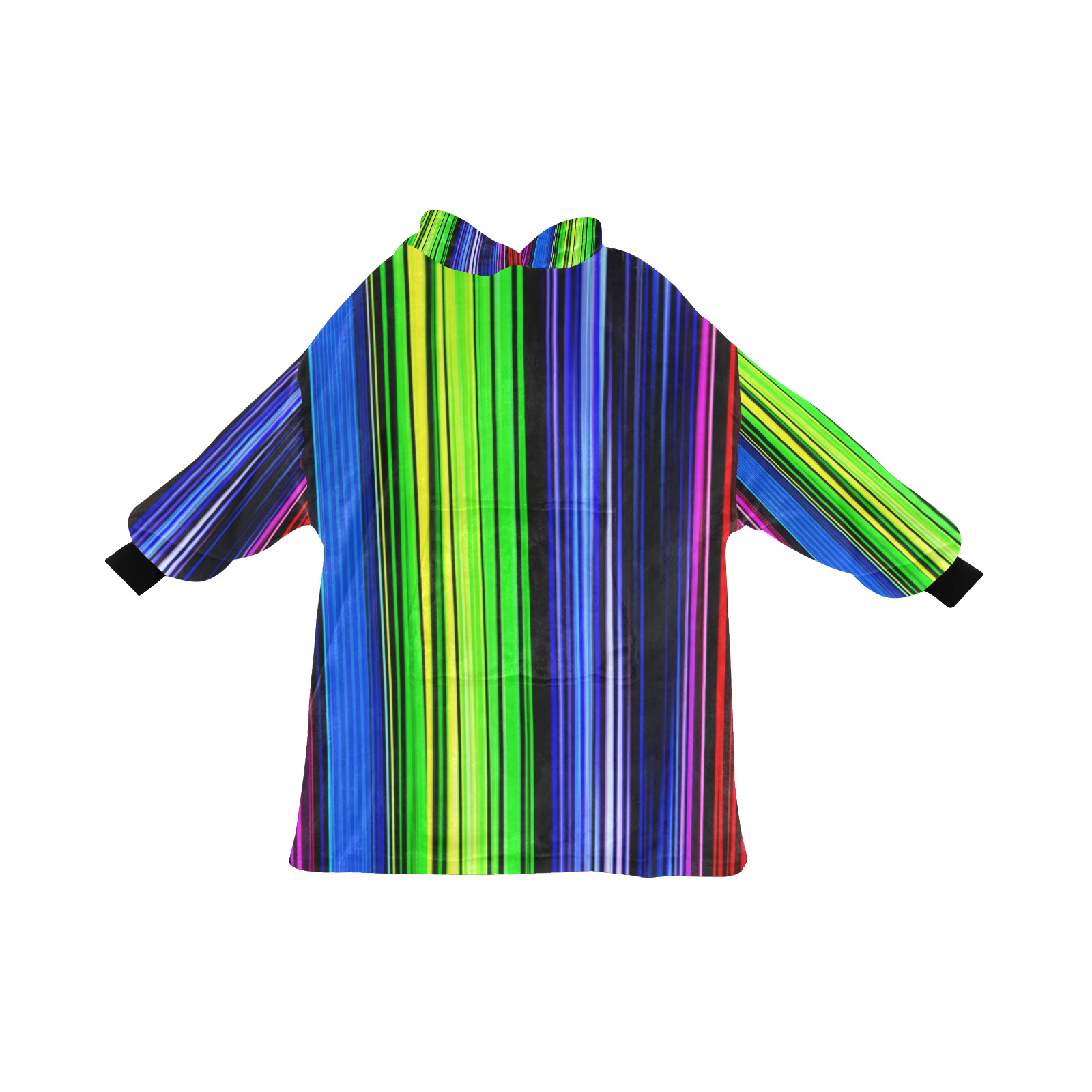 A Rainbow Of Stripes Blanket Hoodie for Women