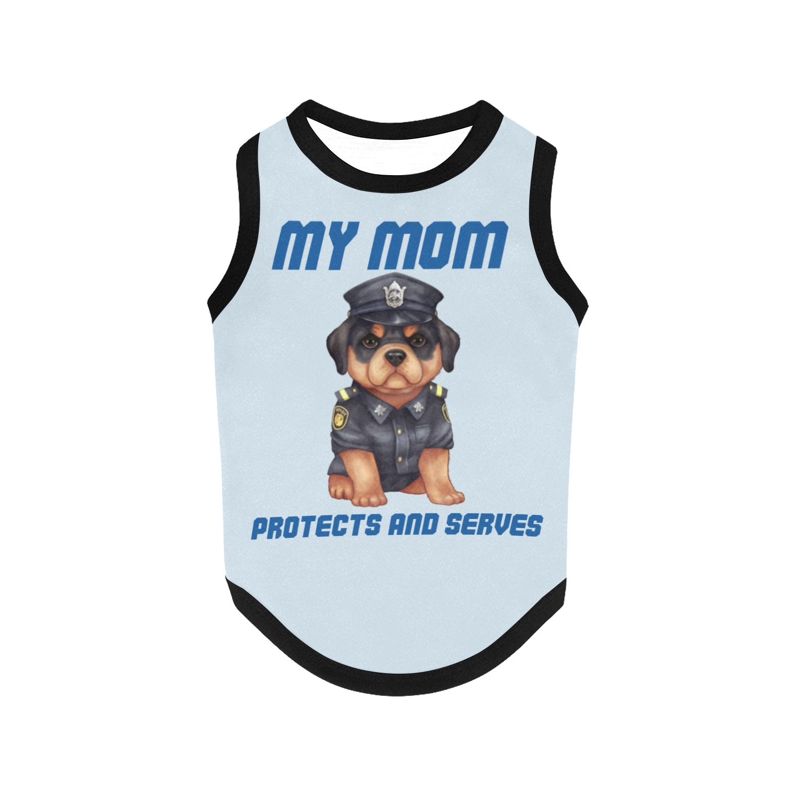 Police Rottweiler My Mom Protects And Serves All Over Print Pet Tank Top
