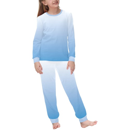 Blue Ombre Kids' All Over Print Pajama Set