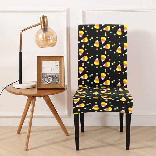 Candy Corn Fun Removable Dining Chair Cover