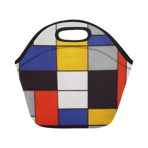Composition A by Piet Mondrian Neoprene Lunch Bag/Small (Model 1669)