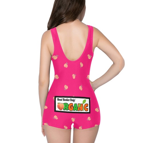 Bodysuit Short Pink Classic One Piece Swimwear (Model S03)