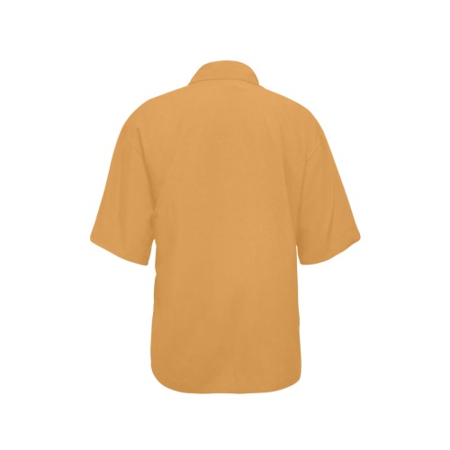 color butterscotch All Over Print Hawaiian Shirt for Women (Model T58)