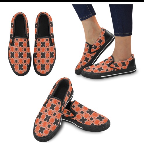 Arabesque Women's Slip-on Canvas Shoes (Model 019)