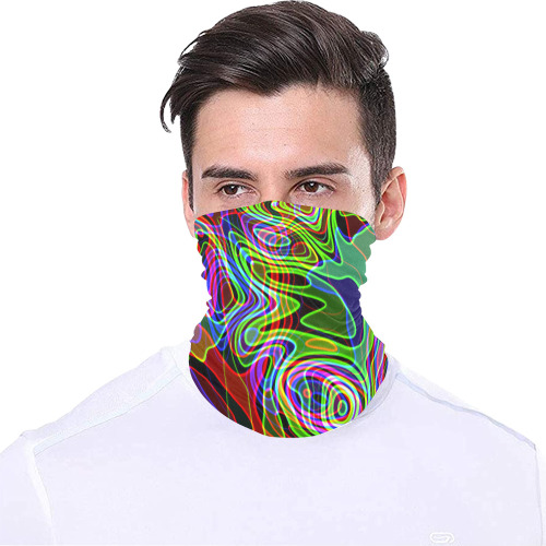Abstract Retro Neon Pattern Background Design Multifunctional Headwear