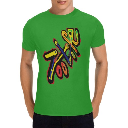 ZL.LOGO.GRN Men's T-Shirt in USA Size (Front Printing Only)