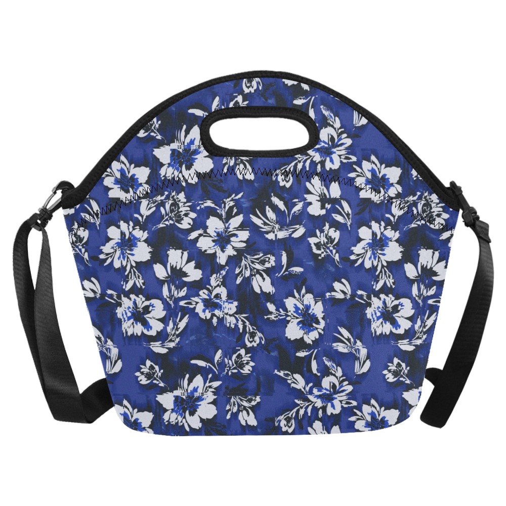 Flowery distortion mosaic Neoprene Lunch Bag/Large (Model 1669)