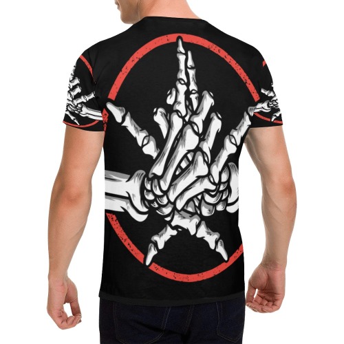 Bone Hand Pentagram All Over Print T-Shirt for Men (USA Size) (Model T40)