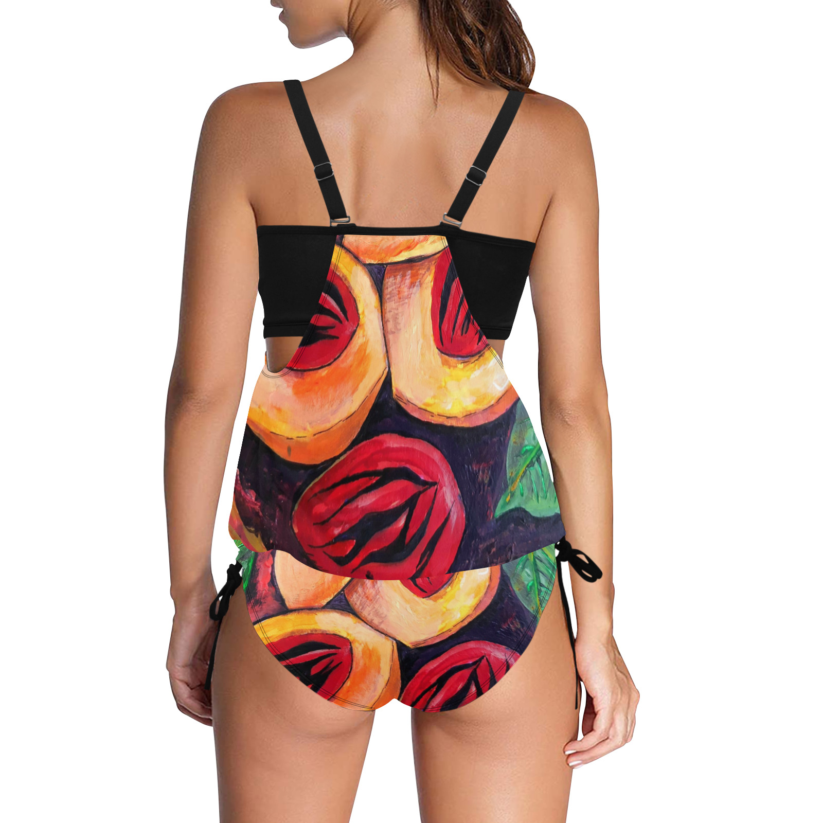 manusartgnd Cover Belly Tankini Swimsuit (Model S25)