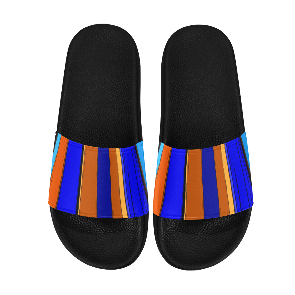 Abstract Blue And Orange 930 Men's Slide Sandals (Model 057)