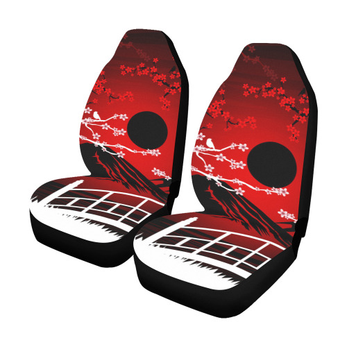 Red Blossom Car Seat Covers (Set of 2)