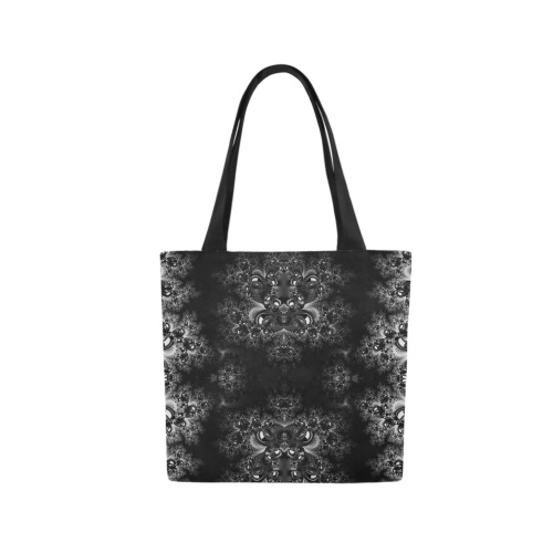 Frost at Midnight Fractal Canvas Tote Bag (Model 1657)