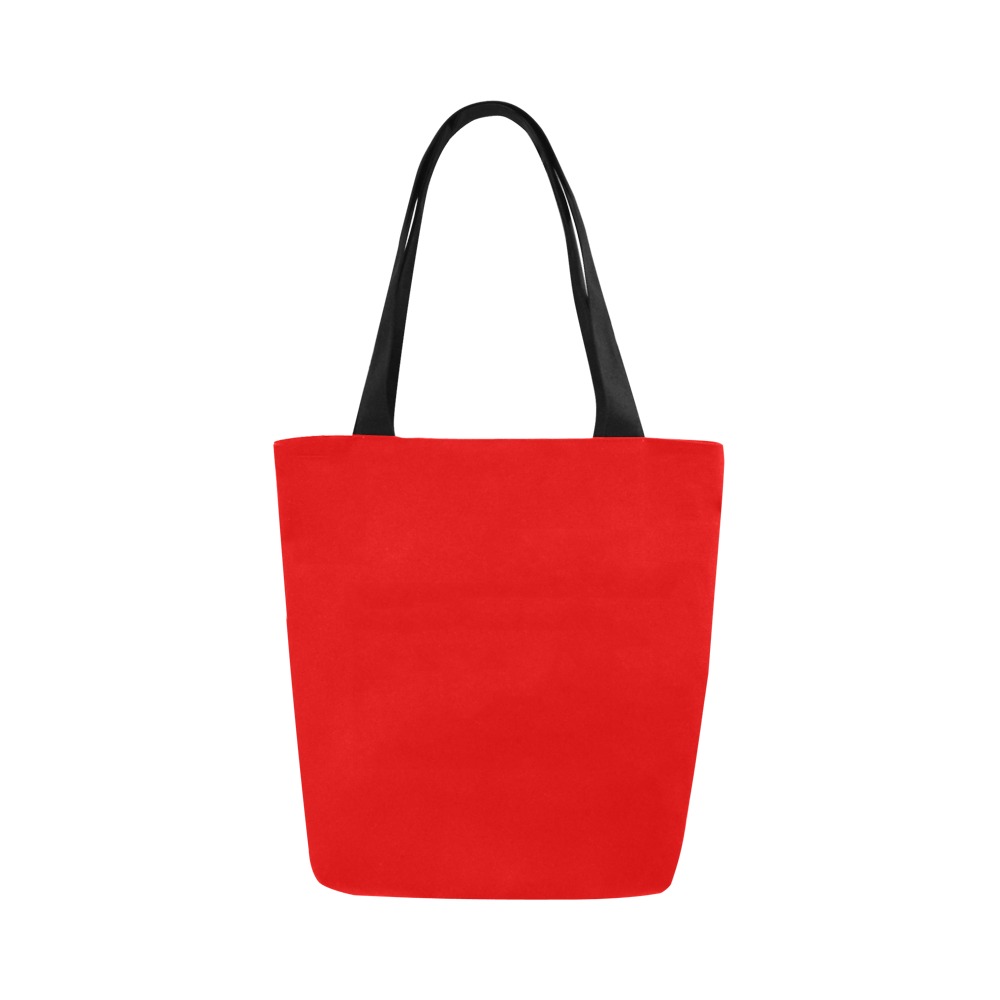 Merry Christmas Red Solid Color Canvas Tote Bag (Model 1657)