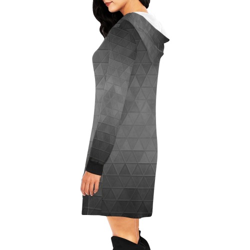 mosaic triangle 15 All Over Print Hoodie Mini Dress (Model H27)