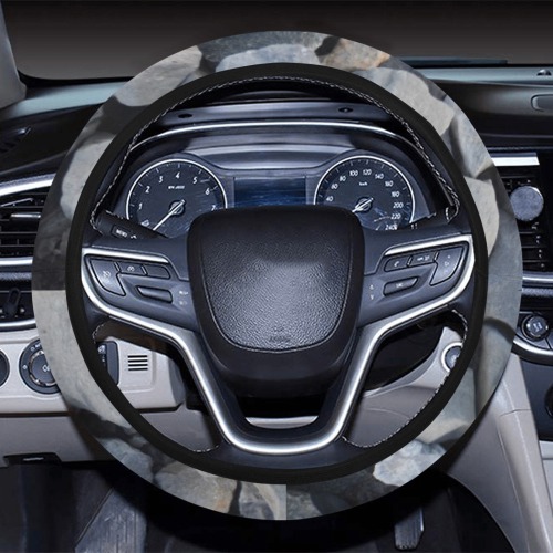Gravel Steering Wheel Cover with Elastic Edge