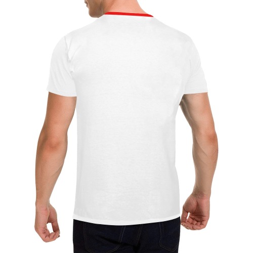 1 - Yahweh Be Praised White/Red T-Shirt Men All Over Print T-Shirt for Men (USA Size) (Model T40)