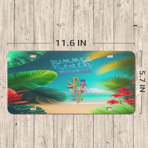 Summer Beach Movie Collectable Fly Custom License Plate