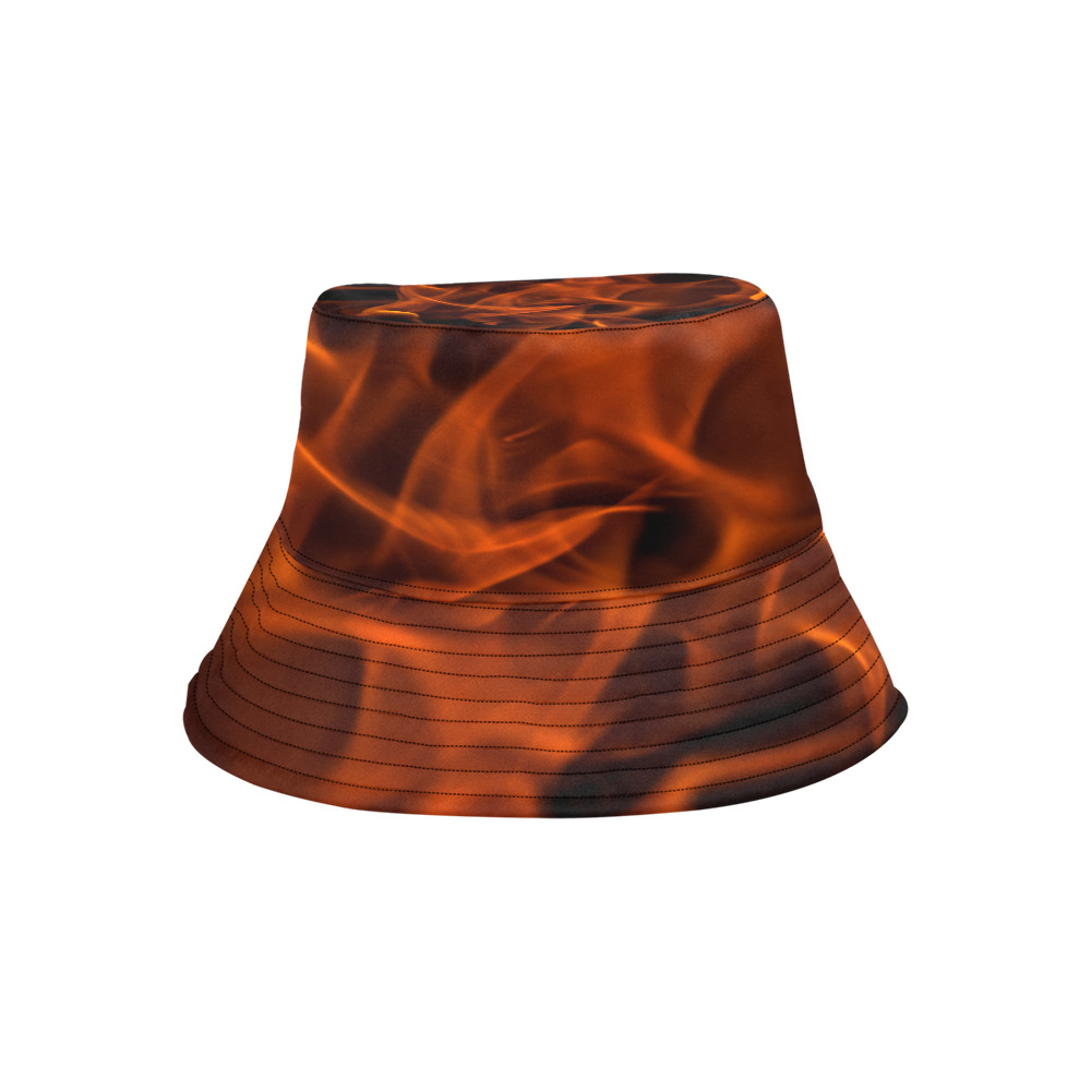 Flames All Over Print Bucket Hat