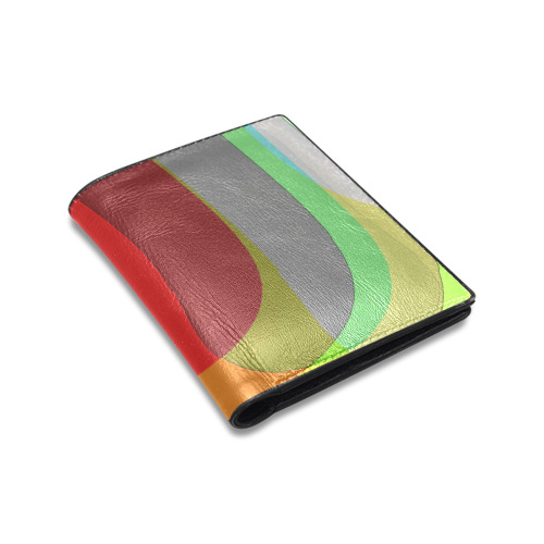 Colorful Abstract 118 Men's Leather Wallet (Model 1612)