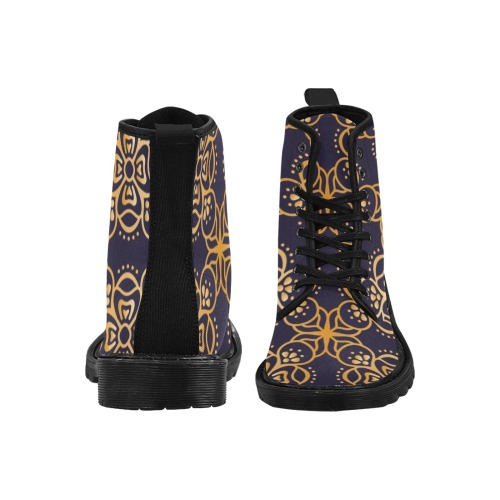 Mandala 03 Martin Boots for Women (Black) (Model 1203H)
