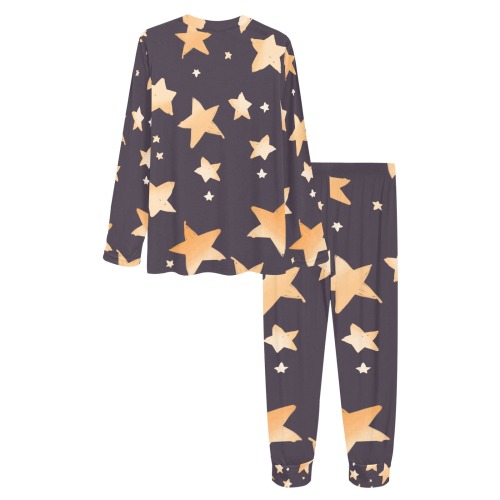 Sleeping Bunny with Stars Women's All Over Print Pajama Set