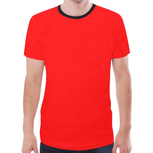 Merry Christmas Red Solid Color New All Over Print T-shirt for Men (Model T45)