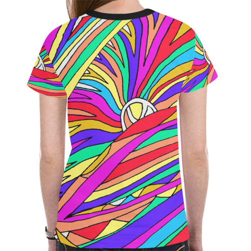 Abstract Sunset New All Over Print T-shirt for Women (Model T45)