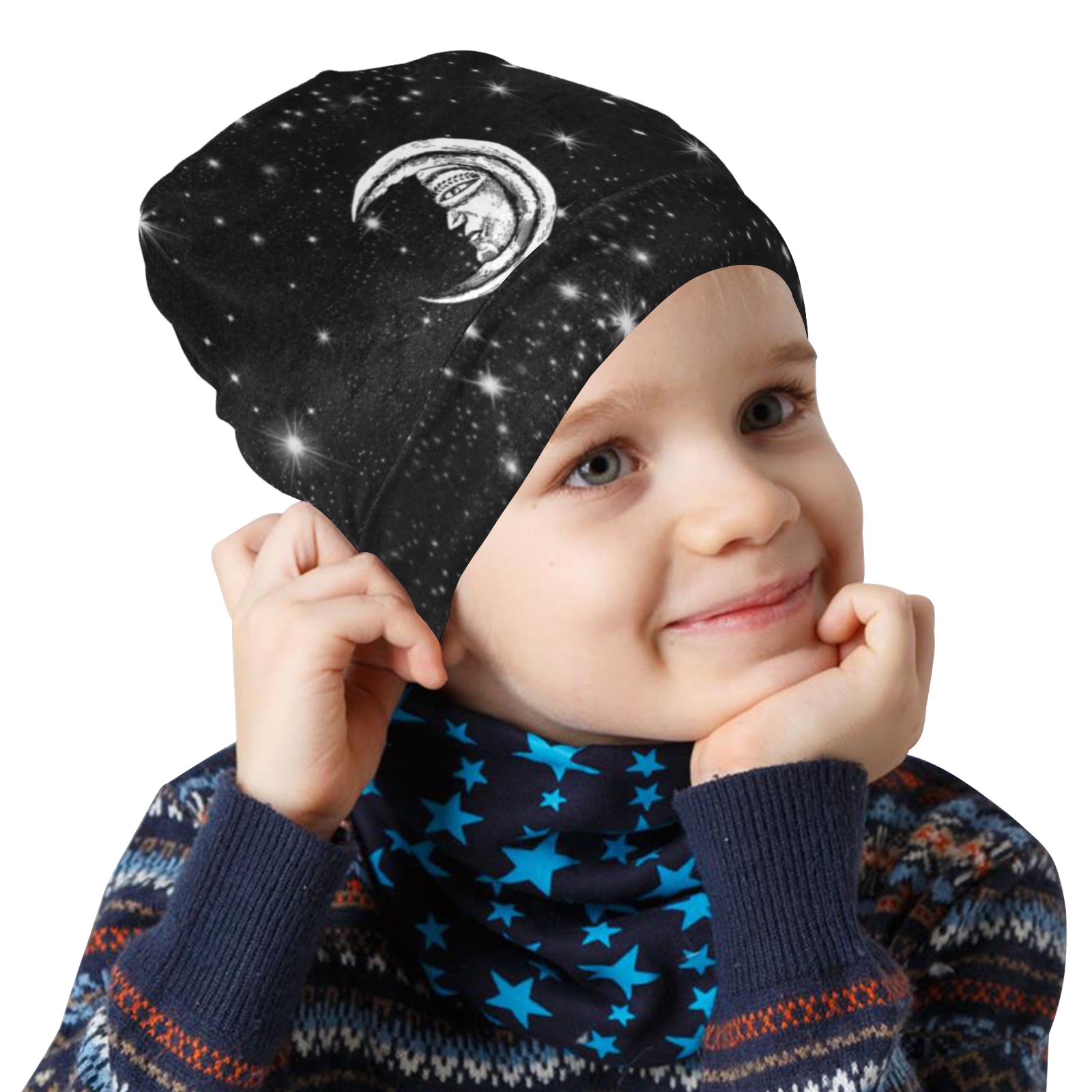 Mystic Moon and Sun All Over Print Beanie for Kids