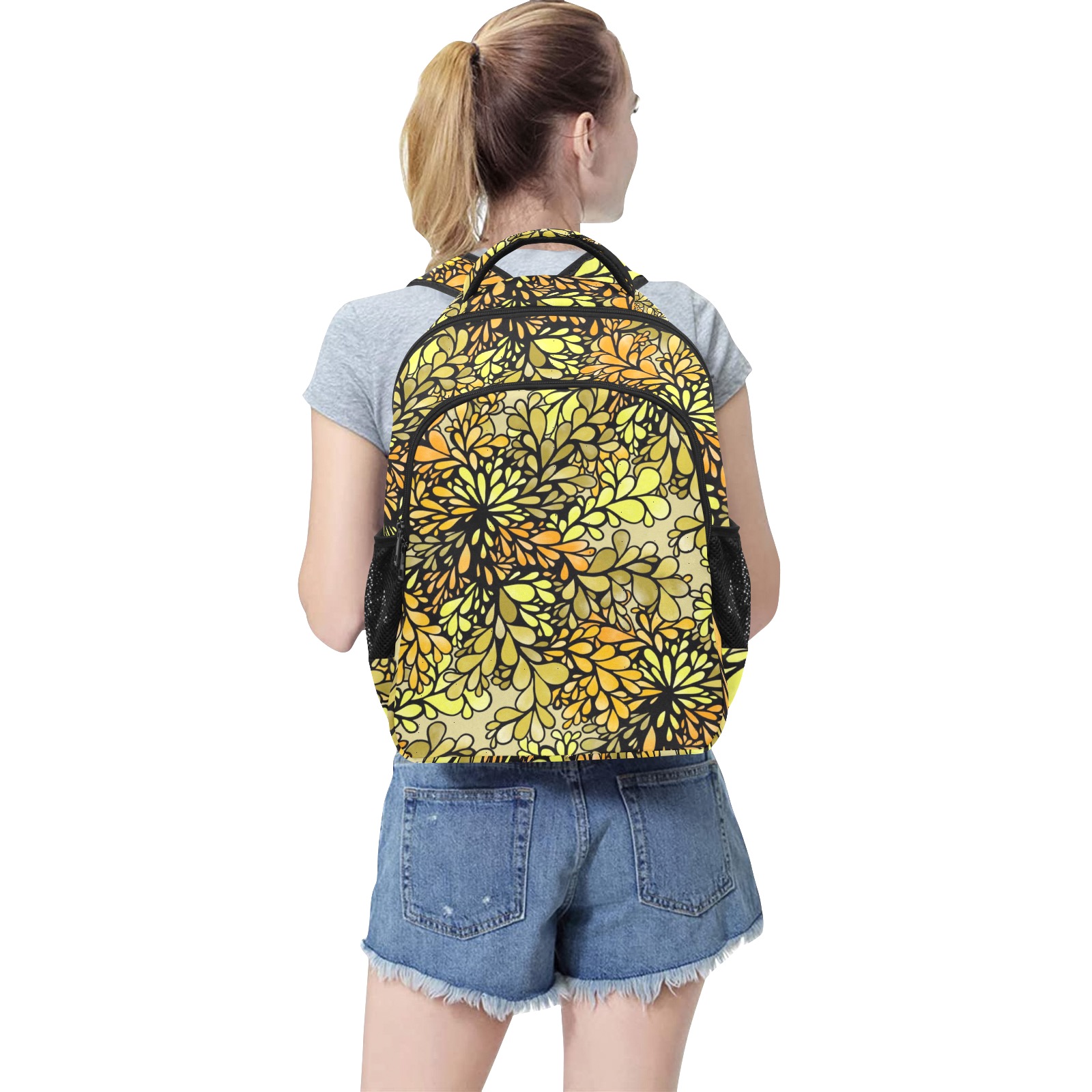 Citrus Splash Multifunctional Backpack (Model 1731)