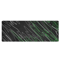 Marbled Black Green Kitchen Mat 48"x17"