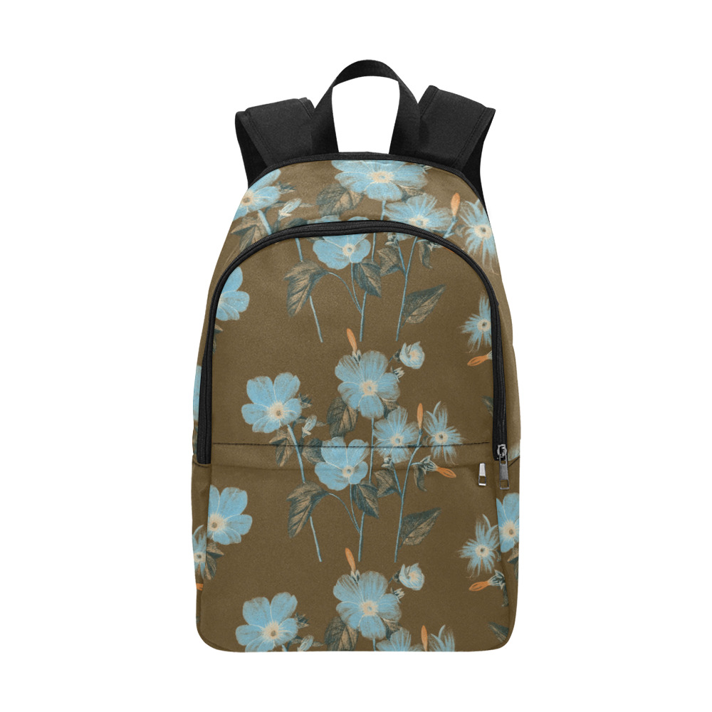 Rustic Blue Floral Bouquet Fabric Backpack for Adult (Model 1659)