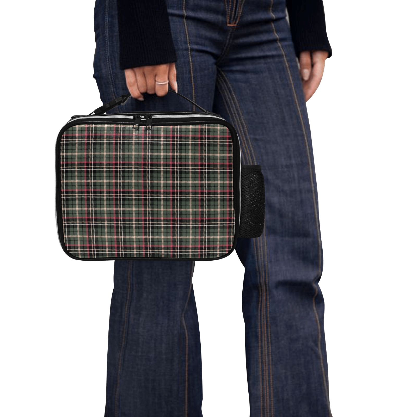 Classic Plaid PU Leather Lunch Bag (Model 1723)